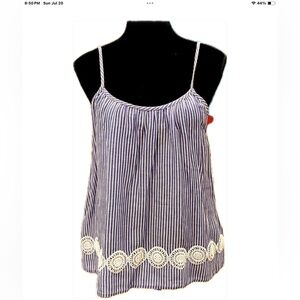 J. Crew blue & white striped tank. (JJ141)